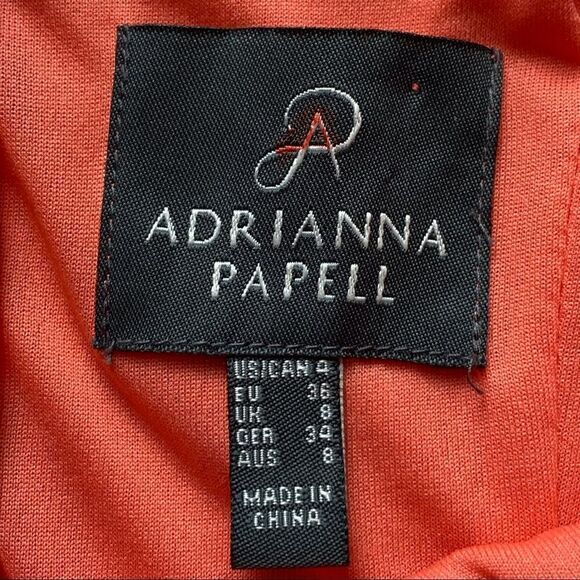 Adrianna Papell Magenta Sleeveless Lacy Dress Size 8 - Picture 3 of 12